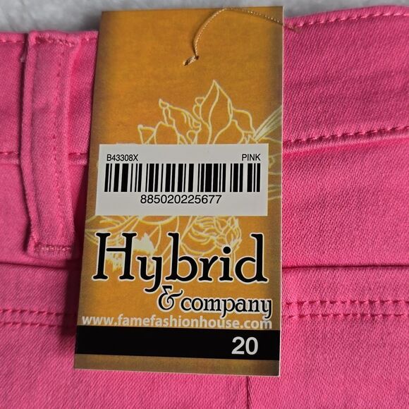 304 NWT Hybrid & Company Ultra Comfy Butt Lift Stretch Bermuda City Short Sz 20 - Picture 6 of 9